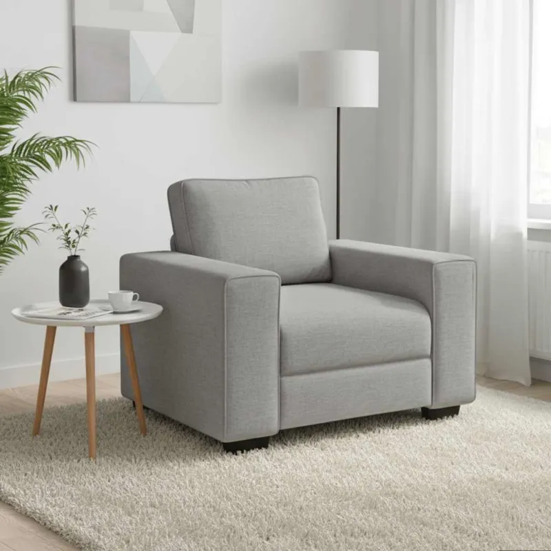 Sofa-kėdė, debesų pilka, 100x77x82 cm, audinys