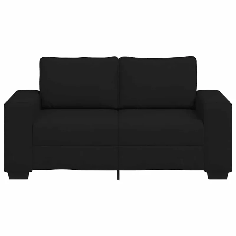 Dvivietė sofa, juoda, 160x77x82 cm, audinys