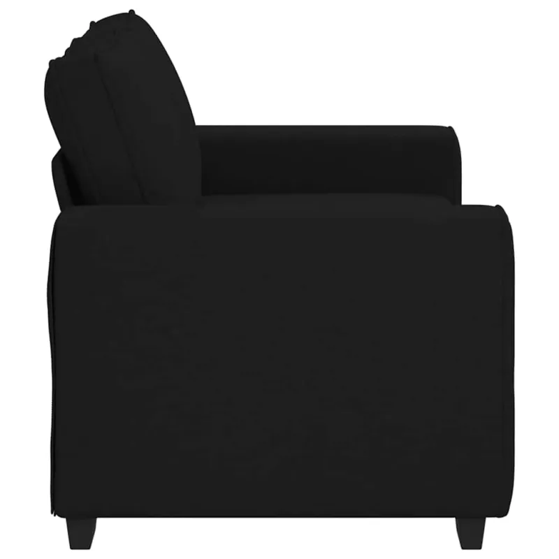 Dvivietė sofa, juoda, 160x77x82 cm, audinys