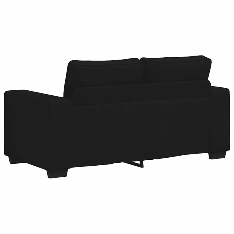 Dvivietė sofa, juoda, 160x77x82 cm, audinys