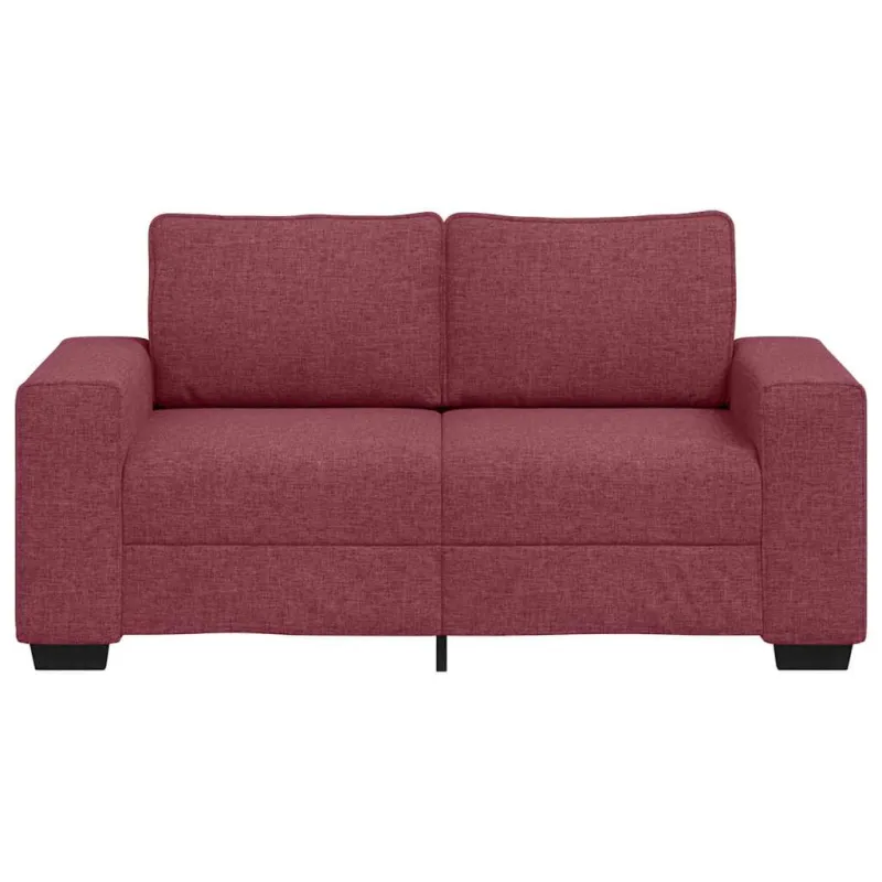 Dvivietė sofa, vyno raudonumo, 160x77x82 cm, audinys