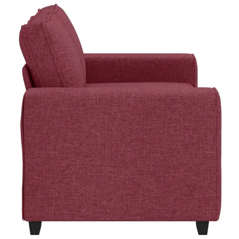 Dvivietė sofa, vyno raudonumo, 160x77x82 cm, audinys