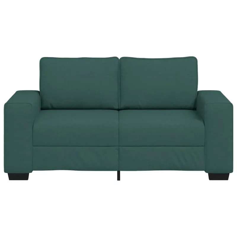Dvivietė sofa, tamsiai žalia, 160x77x82 cm, audinys