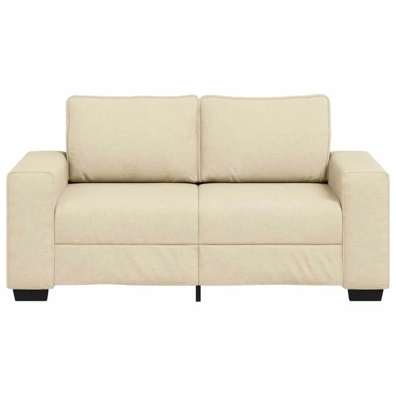 Dvivietė sofa, kreminės spalvos, 160x77x82 cm, audinys