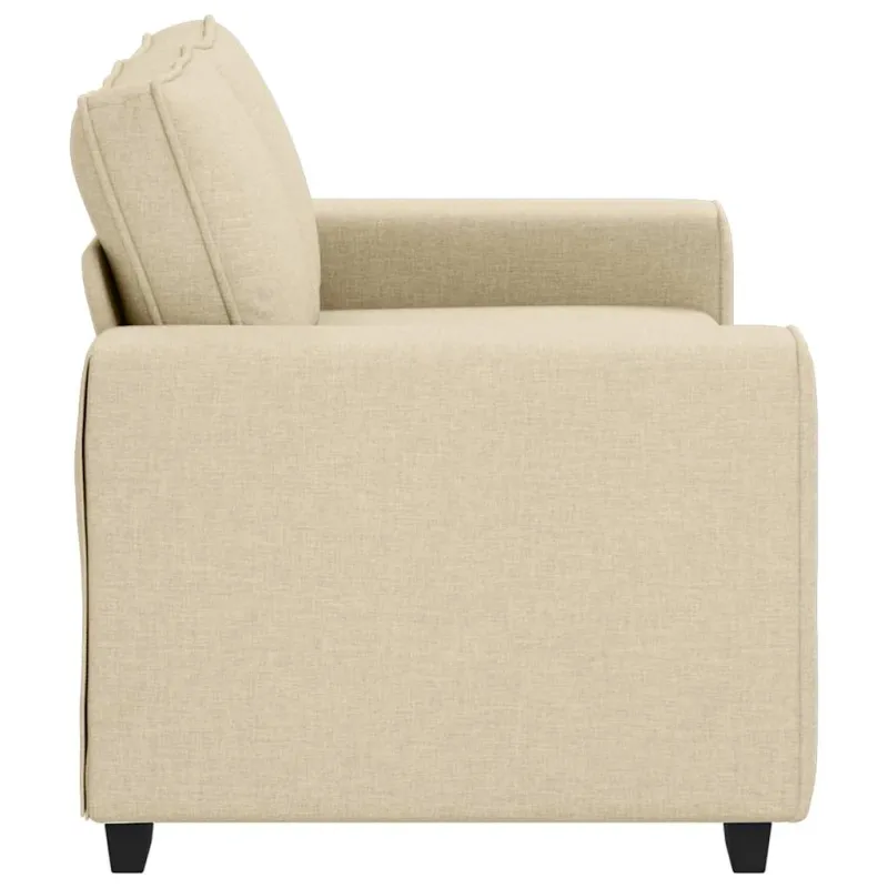 Dvivietė sofa, kreminės spalvos, 160x77x82 cm, audinys