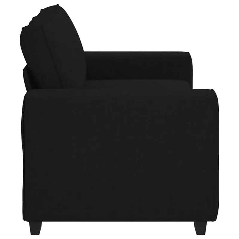 Dvivietė sofa, juoda, 180x77x82 cm, audinys