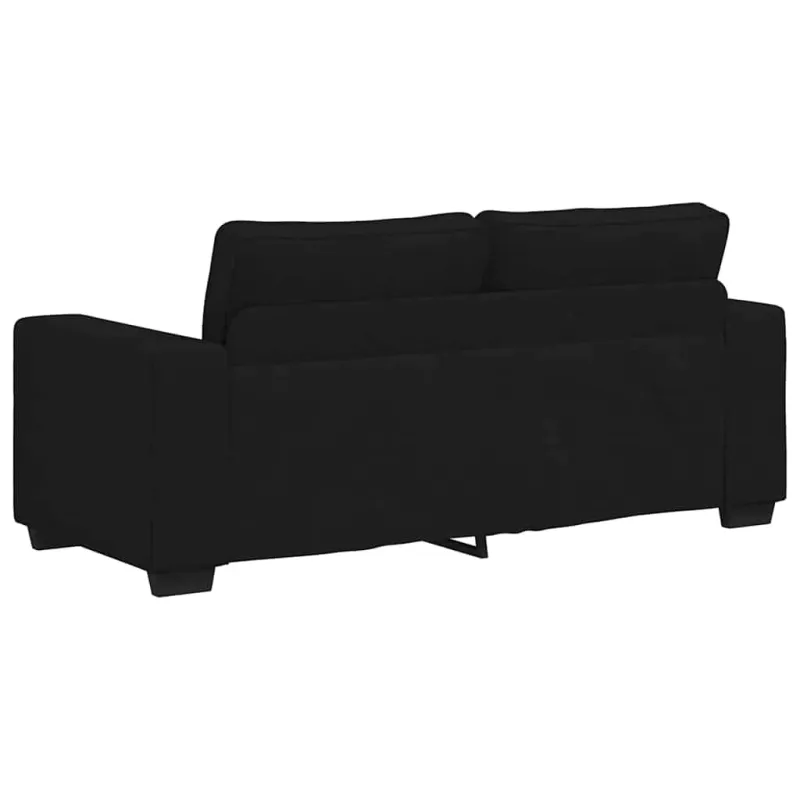 Dvivietė sofa, juoda, 180x77x82 cm, audinys