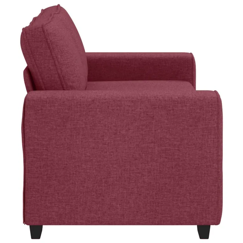 Dvivietė sofa, vyno raudonumo, 180x77x82 cm, audinys