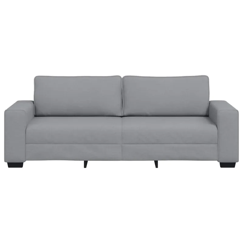 Trivietė sofa, šviesiai pilka, 220x77x82 cm, audinys