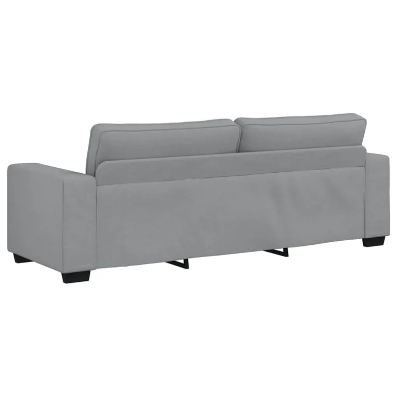 Trivietė sofa, šviesiai pilka, 220x77x82 cm, audinys