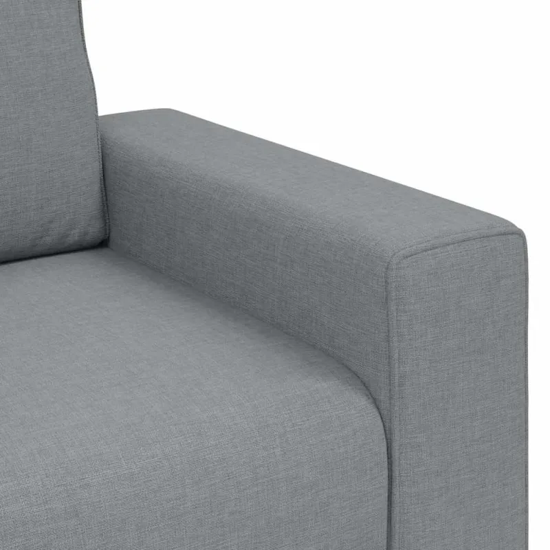 Trivietė sofa, šviesiai pilka, 220x77x82 cm, audinys