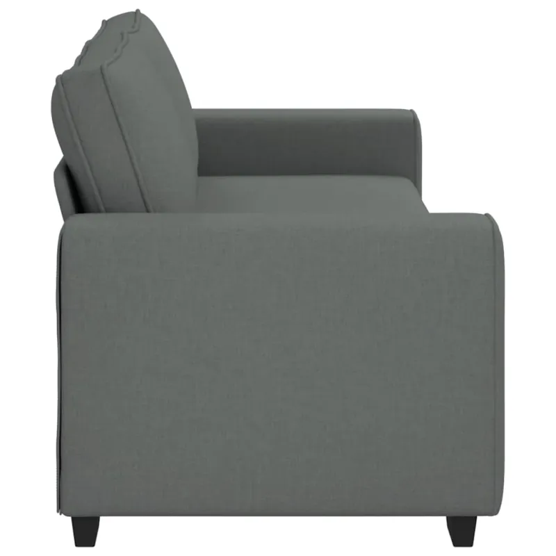 Trivietė sofa, tamsiai pilka, 220x77x82 cm, audinys