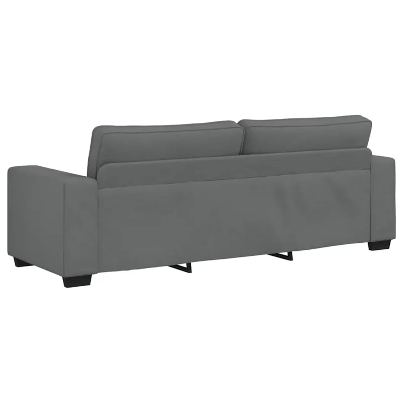 Trivietė sofa, tamsiai pilka, 220x77x82 cm, audinys