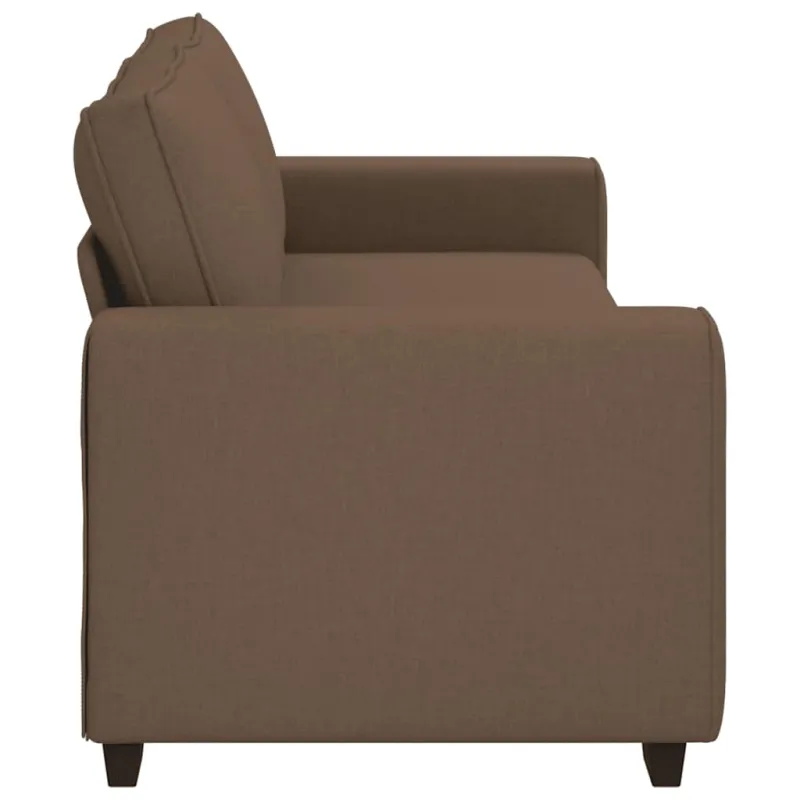 Trivietė sofa, ruda, 220x77x82 cm, audinys