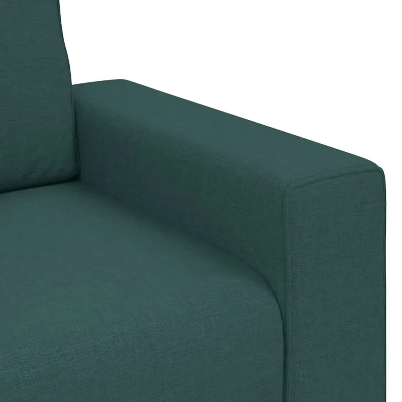 Trivietė sofa, tamsiai žalia, 220x77x82 cm, audinys