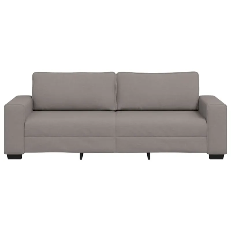 Trivietė sofa, pilkai ruda, 220x77x82 cm, audinys