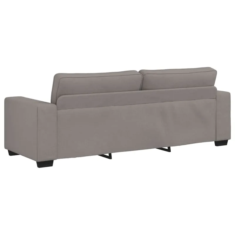 Trivietė sofa, pilkai ruda, 220x77x82 cm, audinys