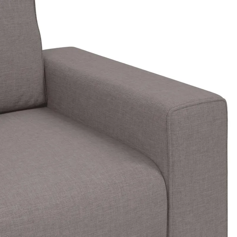 Trivietė sofa, pilkai ruda, 220x77x82 cm, audinys