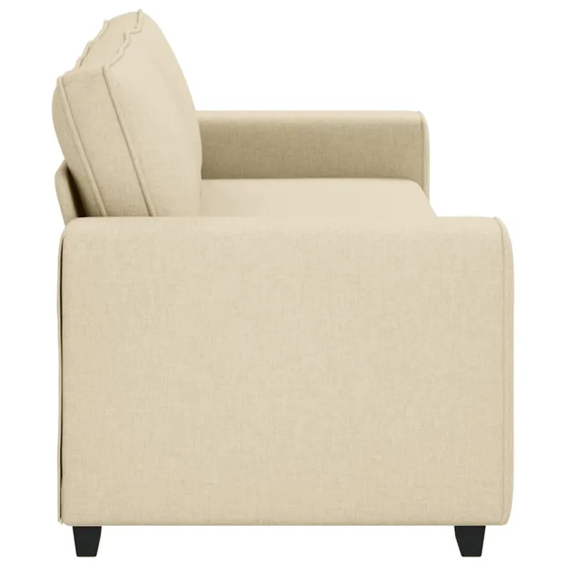 Trivietė sofa, kreminės spalvos, 220x77x82 cm, audinys