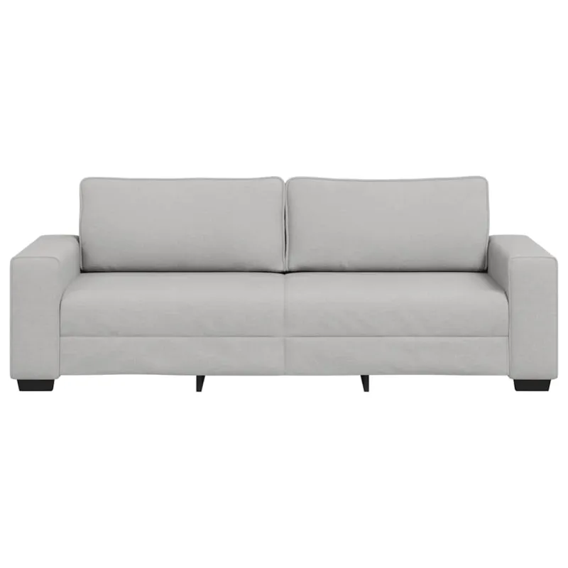 Trivietė sofa, debesų pilka, 220x77x82 cm, audinys