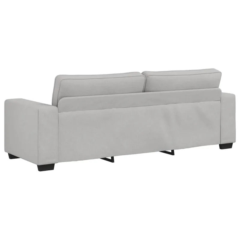 Trivietė sofa, debesų pilka, 220x77x82 cm, audinys