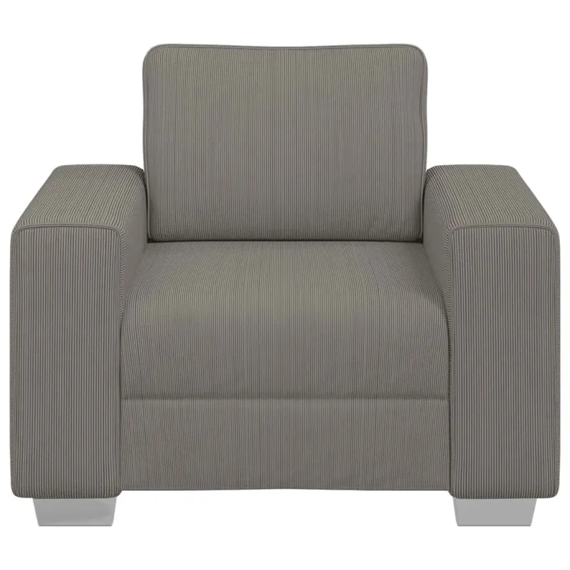 Sofa-kėdė, šviesiai pilka, 100x77x82 cm, velvetas, audinys