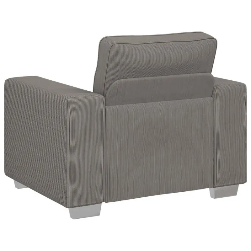 Sofa-kėdė, šviesiai pilka, 100x77x82 cm, velvetas, audinys