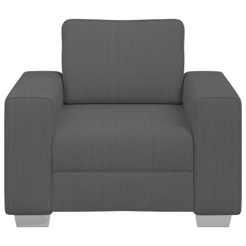 Sofa-kėdė, tamsiai pilka, 100x77x82 cm, velvetas, audinys