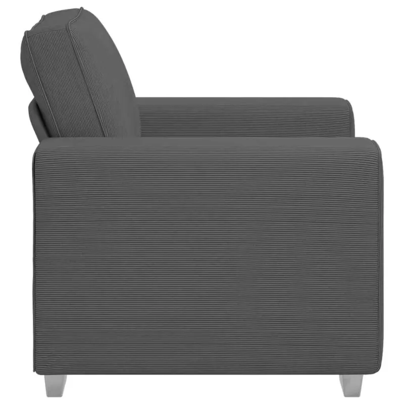Sofa-kėdė, tamsiai pilka, 100x77x82 cm, velvetas, audinys