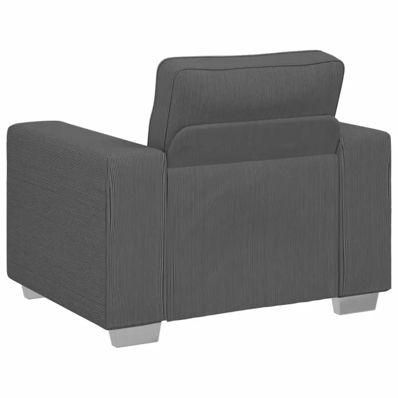 Sofa-kėdė, tamsiai pilka, 100x77x82 cm, velvetas, audinys