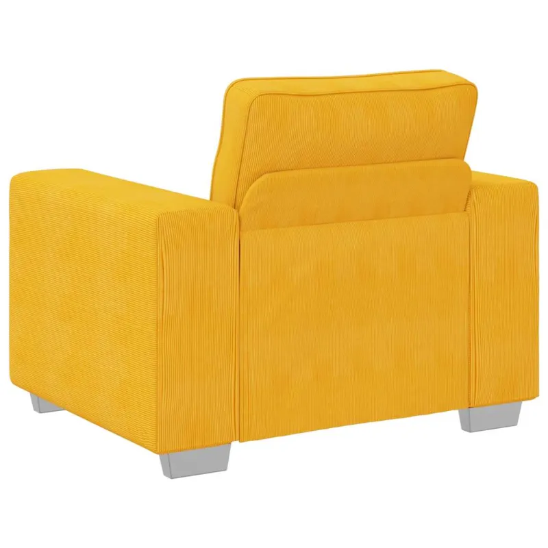 Sofa-kėdė, šviesiai geltona, 100x77x82 cm, velvetas, audinys