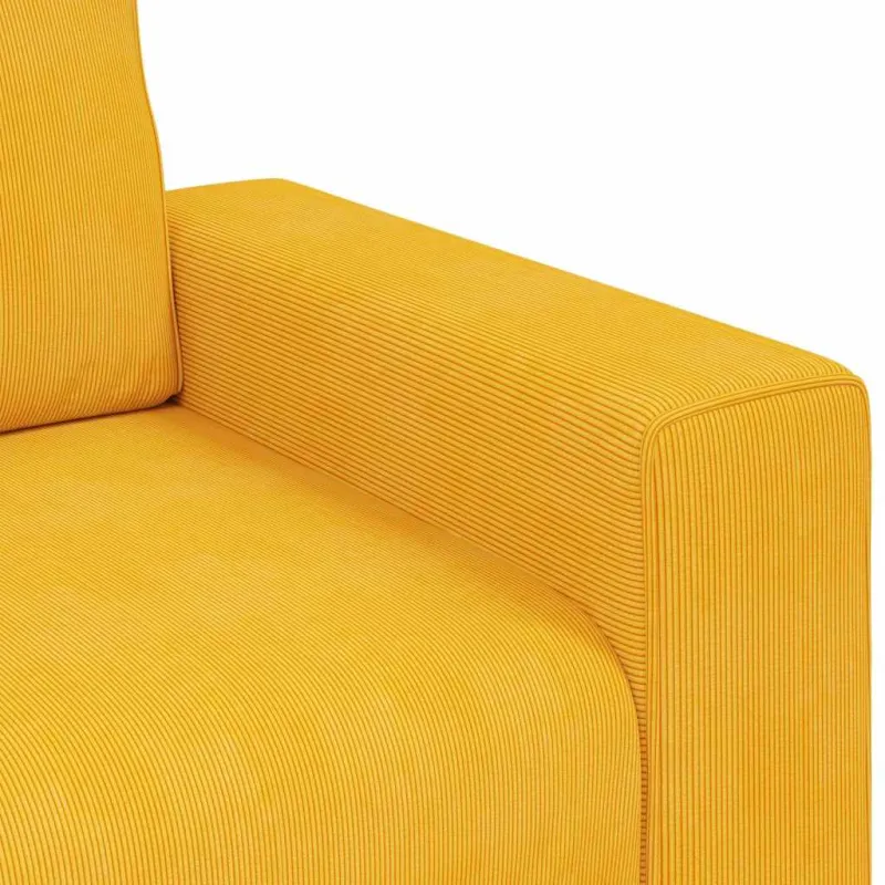Sofa-kėdė, šviesiai geltona, 100x77x82 cm, velvetas, audinys