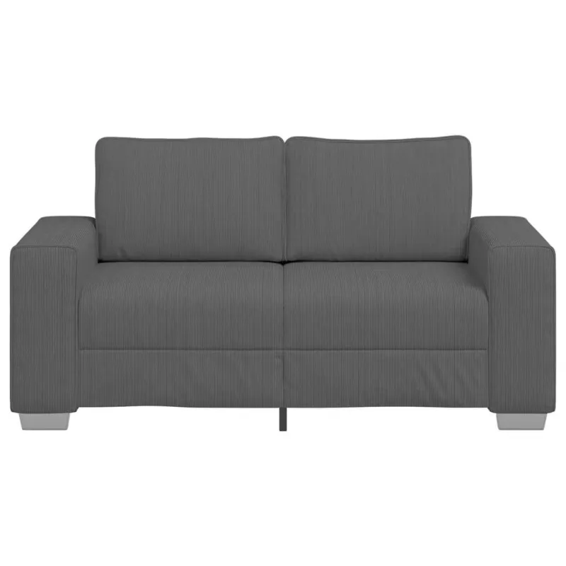 Dvivietė sofa, tamsiai pilka, 160x77x82 cm, velvetas, audinys