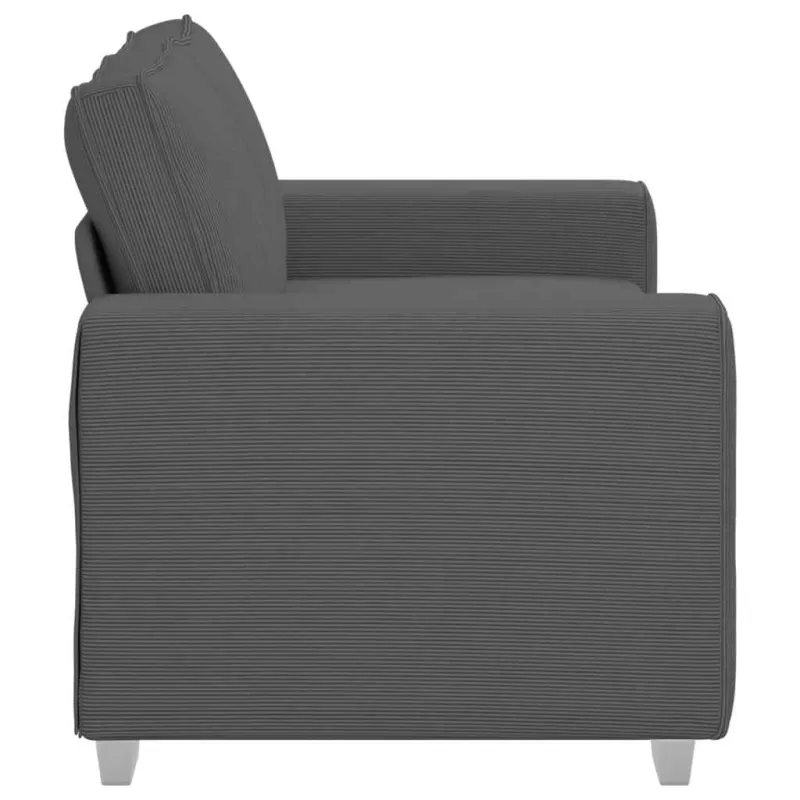 Dvivietė sofa, tamsiai pilka, 160x77x82 cm, velvetas, audinys