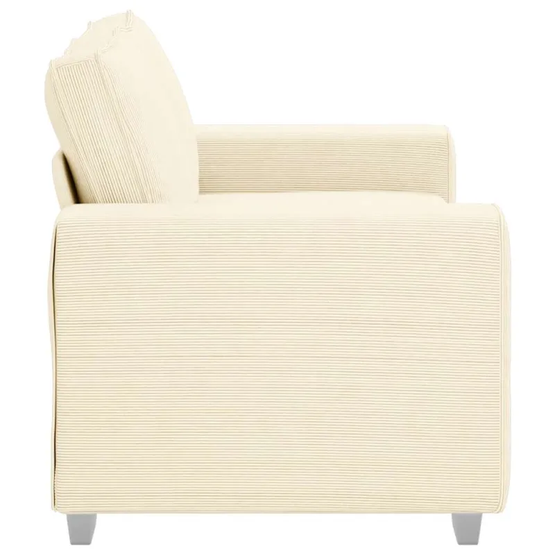 Dvivietė sofa, kreminės spalvos, 160x77x82 cm, velvetas, audinys