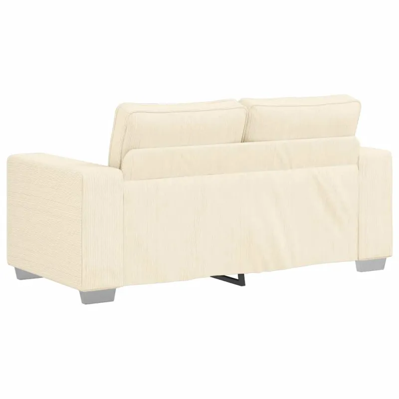 Dvivietė sofa, kreminės spalvos, 160x77x82 cm, velvetas, audinys