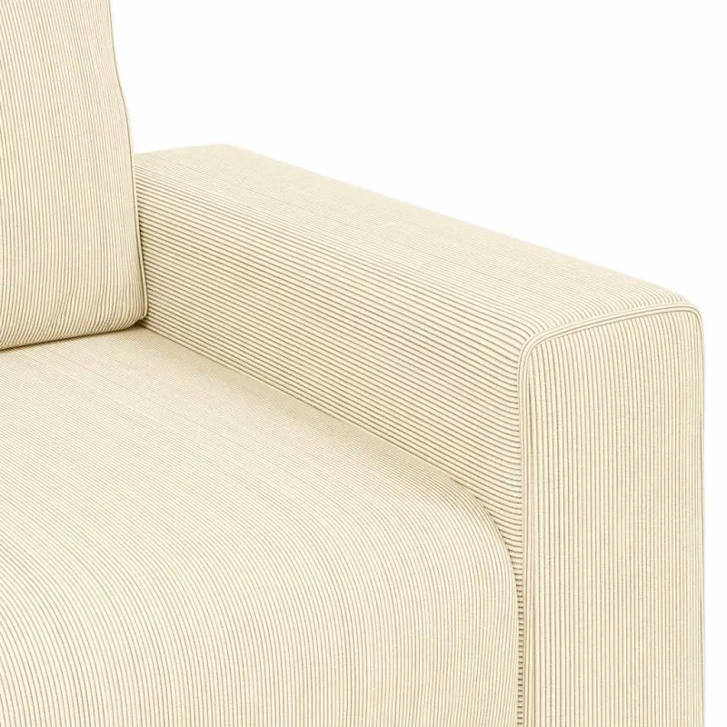 Dvivietė sofa, kreminės spalvos, 160x77x82 cm, velvetas, audinys
