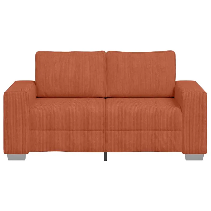 Dvivietė sofa, raudonai oranžinė, 160x77x82 cm, velvetas, audinys