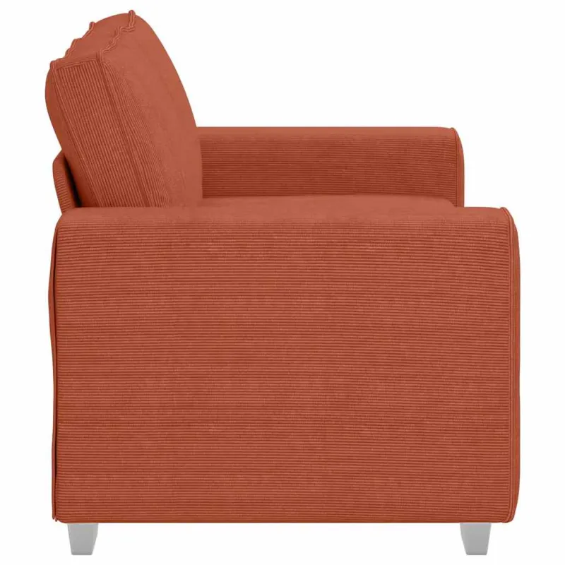 Dvivietė sofa, raudonai oranžinė, 160x77x82 cm, velvetas, audinys