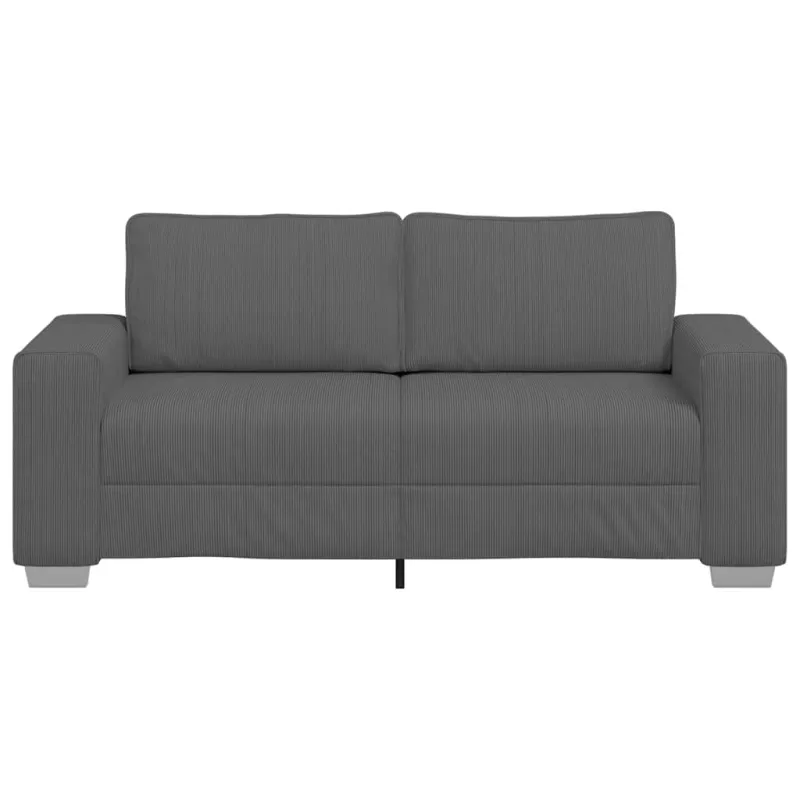 Dvivietė sofa, tamsiai pilka, 180x77x82 cm, velvetas, audinys