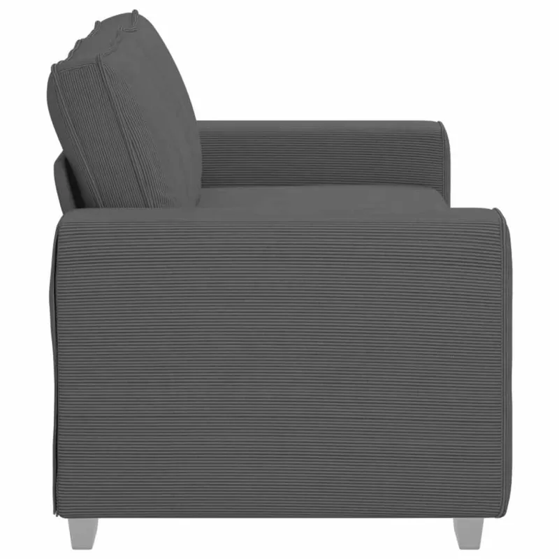Dvivietė sofa, tamsiai pilka, 180x77x82 cm, velvetas, audinys