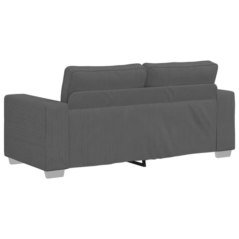Dvivietė sofa, tamsiai pilka, 180x77x82 cm, velvetas, audinys