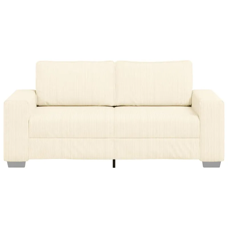 Dvivietė sofa, kreminės spalvos, 180x77x82 cm, velvetas, audinys
