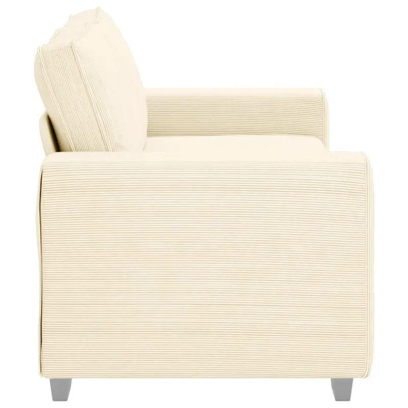 Dvivietė sofa, kreminės spalvos, 180x77x82 cm, velvetas, audinys