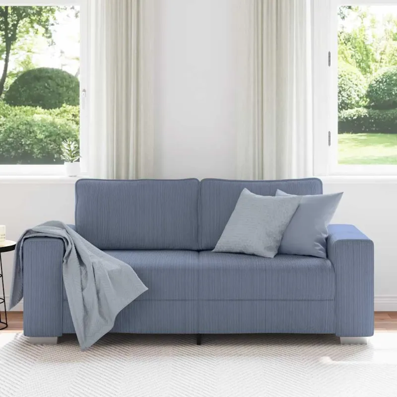 Dvivietė sofa, mėlyna, 180x77x82 cm, velvetas, audinys