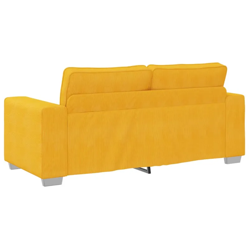 Dvivietė sofa, šviesiai geltona, 180x77x82 cm, velvetas, audinys