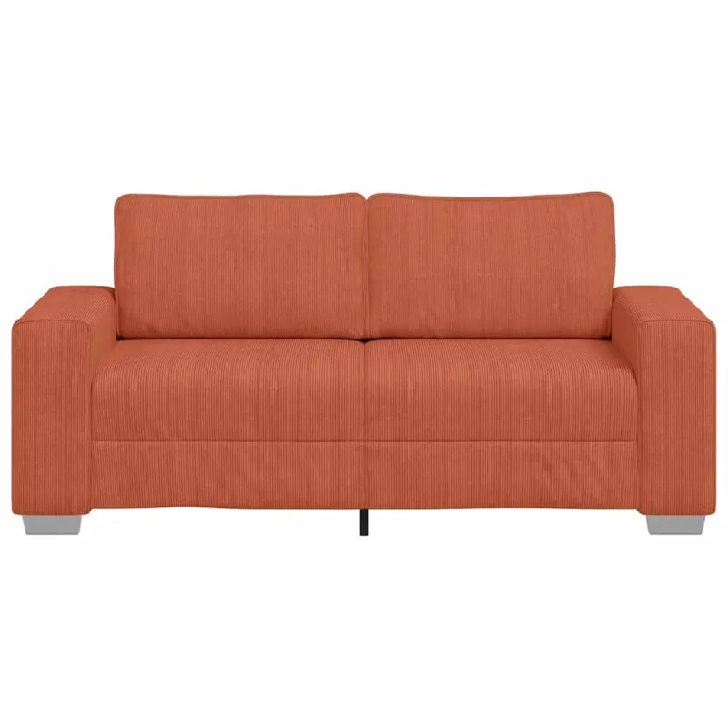 Dvivietė sofa, raudonai oranžinė, 180x77x82 cm, velvetas, audinys