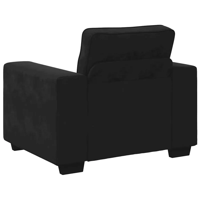Sofa-kėdė, juoda, 100x77x82 cm, aksomas