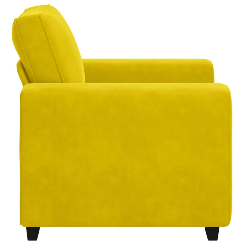 Sofa-kėdė, geltona, 100x77x82 cm, aksomas