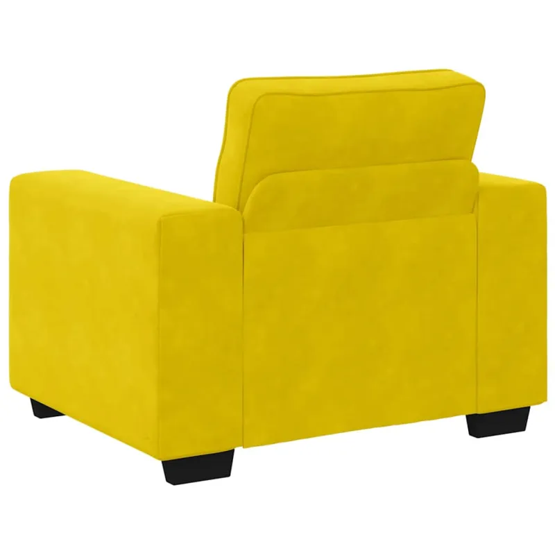Sofa-kėdė, geltona, 100x77x82 cm, aksomas